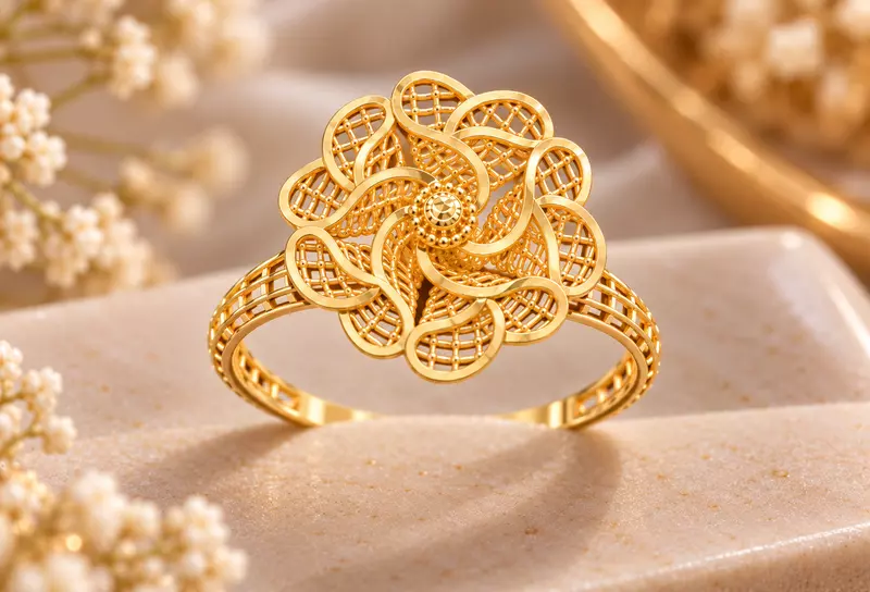 18 kt Gold Aurelia Rose Ring