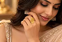 18 kt Gold S-Wave Cascade Ring