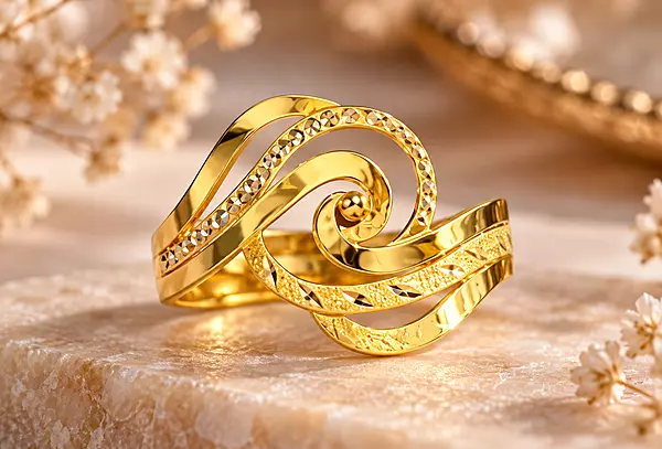 18 kt Gold Orbital Brilliance Ring