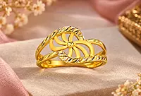 18 kt Gold Ethereal Halo Ring