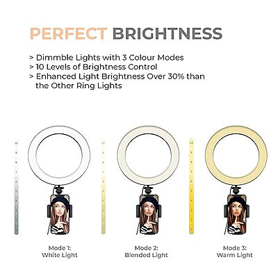 10 Inches Big LED Ring Light for Camera, Phone tiktok YouTube Video Shooting and Makeup, 10" inch Ring Light