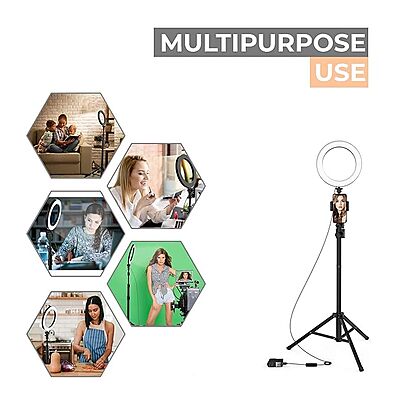 10 Inches Big LED Ring Light for Camera, Phone tiktok YouTube Video Shooting and Makeup, 10" inch Ring Light