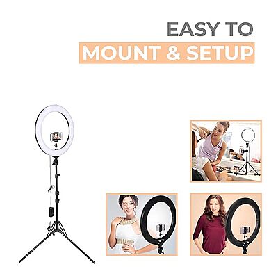 10 Inches Big LED Ring Light for Camera, Phone tiktok YouTube Video Shooting and Makeup, 10" inch Ring Light