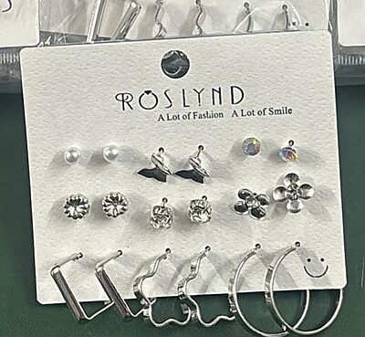 Combo Set Celebrity Inspired Latest Stylish Silver Plated Hoop and Crystal Pearl Stud Earrings for Women Combo Set Celebrity Inspired Latest Stylish Silver Plated Hoop and Crystal Pearl Stud Earrings for Women