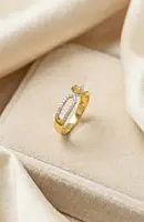 18kt gold dual design band