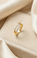 18kt gold dual design band