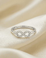 925 silver infinity pave ring