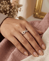 925 silver infinity pave ring