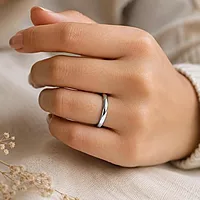 Sterling Silver Plain Ring, Mothiram (20.0)