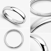 Sterling Silver Plain Ring, Mothiram(16.0)