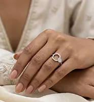 925 silver hexagonal ring