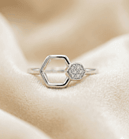 925 silver hexagonal ring