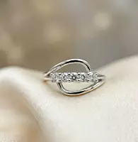 925 silver open loop ring