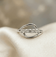 925 silver open loop ring