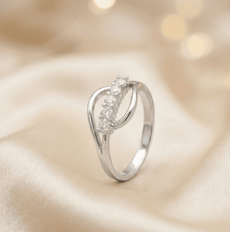 925 silver open loop ring