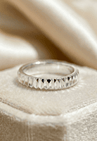 925 Silver Gear Cut Men's Band