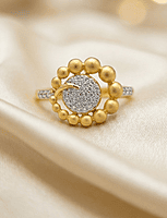 18 kt gold balls ring