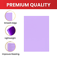 Pack of 8 A4 Plain Light Green Dyslexia Overlay Reading Sheets â€“ PET Material, Rounded Corners
