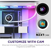 NZXT Kraken Plus 360 RGB CPU Liquid Cooler – 360mm AIO White Intel & AMD