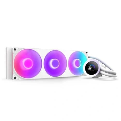 NZXT Kraken Plus 360 RGB CPU Liquid Cooler – 360mm AIO White Intel & AMD
