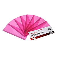 Pack of 8 Pink 191x70mm Dyslexia Overlay Reading Rulers â€“ PET Material, Rounded Corners