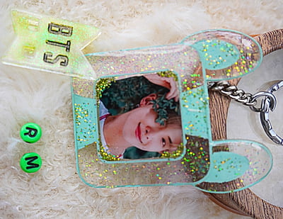 RM BTS RABBIT PHOTO FRAME KEYCHAIN RM BTS RABBIT PHOTO FRAME KEYCHAIN