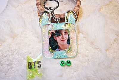 RM BTS RABBIT PHOTO FRAME KEYCHAIN RM BTS RABBIT PHOTO FRAME KEYCHAIN
