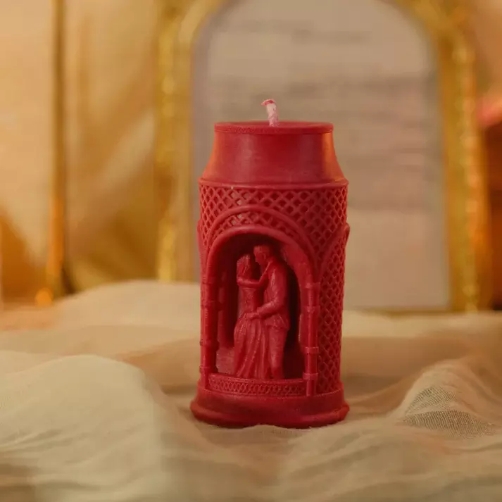 Silicon Mold Candle Valentine  Romantic Love Pillar