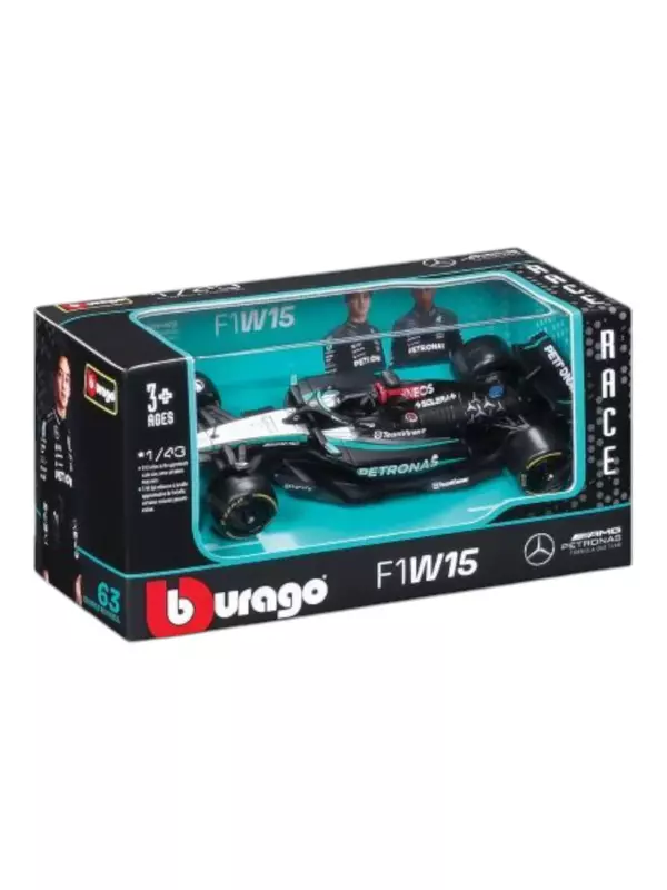 F1 Mercedes AMG Petronas F1W15 No44 |Clear Paper Box | 1:43 | Bburago
