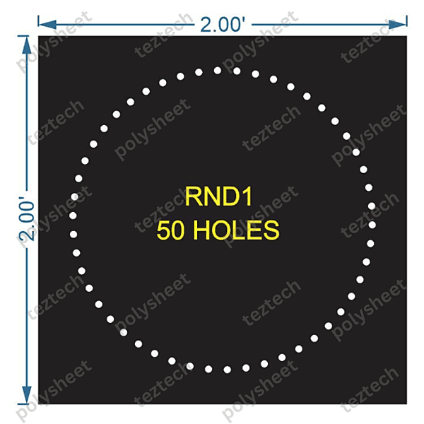 RND1 ROUND BORDER 2X2FT  50 HOLES