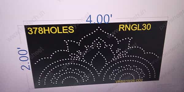 RNGL30 RANGOLI 1 PART 2X4 FEET 378 HOLES