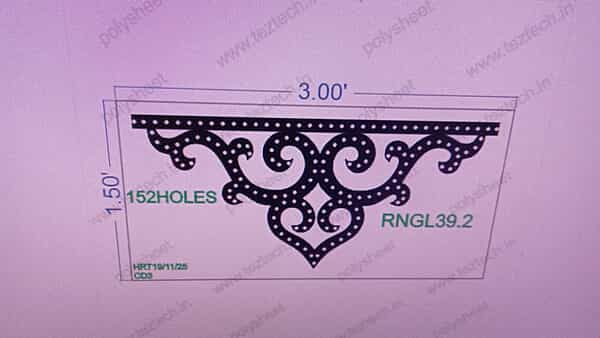 RNGL39.2 RANGOLI 1 PART 1.5X3 FEET 152 HOLES