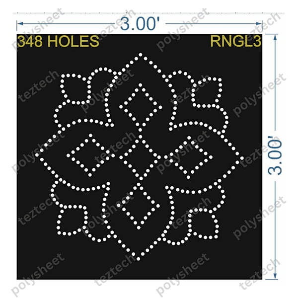 RNGL3 RANGOLI 3X3 FEET 348 HOLES