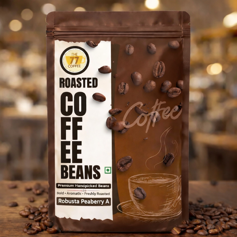 Roasted Coffee Beans Robusta Peaberry A