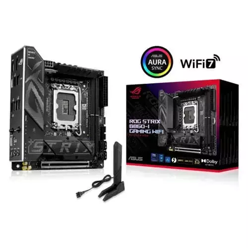 ASUS ROG Strix B860-I Gaming WIFI Mini-ITX Motherboard – LGA1851 | DDR5 | WiFi 7