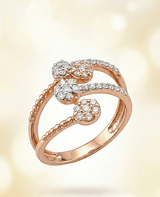 18 kt rose gold ring