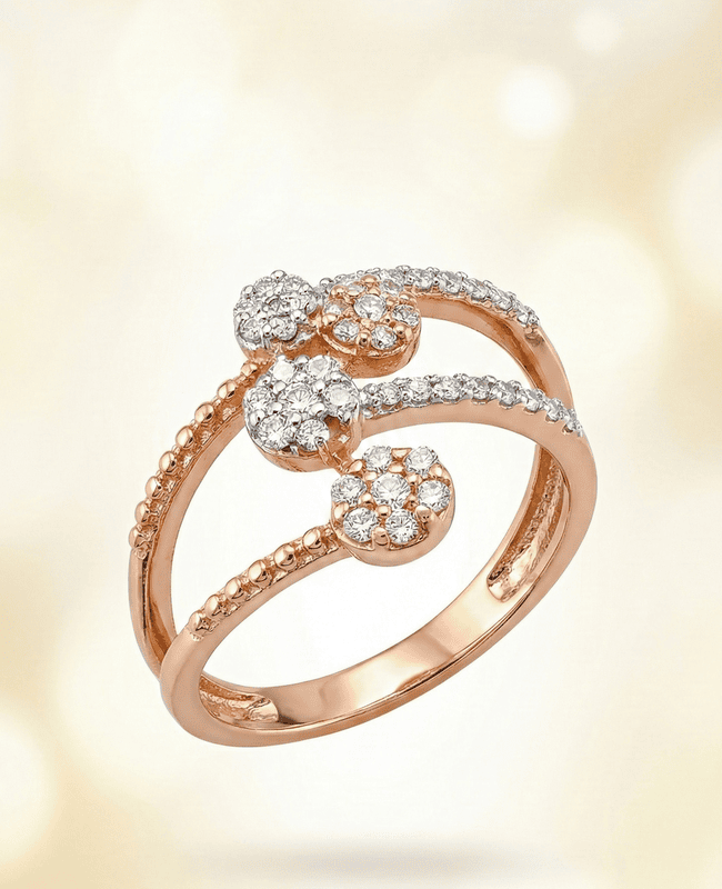 18 kt rose gold ring