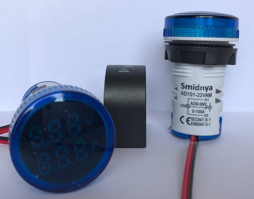 Smidnya Blue Round Voltage & Current Panel Meter – Buy Online in Pune at Smidmart