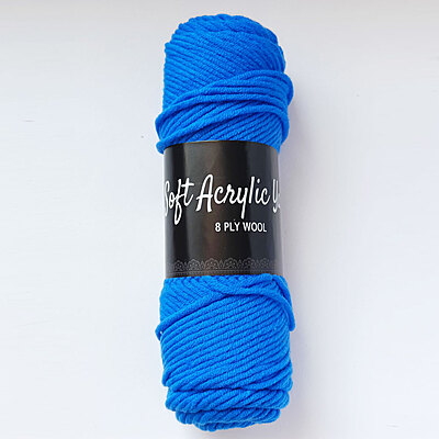 Soft Acrylic Yarn 8 ply Royal Blue