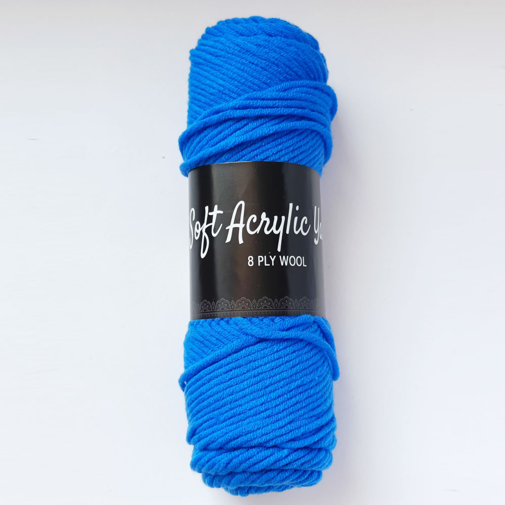 Soft Acrylic Yarn 8 ply Royal Blue Soft Acrylic Yarn 8 ply Royal Blue