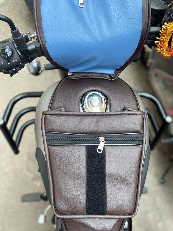 Royal Enfield Classic 350/500 Full Flap Tank Cover Without Mobile Pouch(Black)