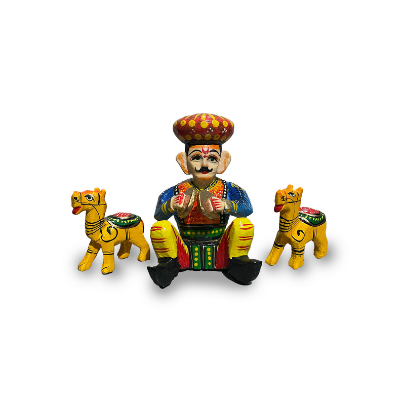 Royal Procession Wooden Figurine (Bawla) 5 Set