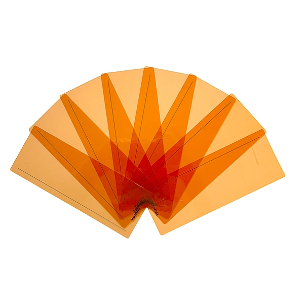 Pack of 8 Peach 210x80mm Dyslexia Overlay Reading Strips â€“ PET Material, Rounded Corners