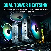Cooler Master Hyper 620S ARGB CPU Air Cooler – Dual 120mm Fans | 6 Heat Pipes | Dual-T