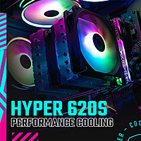 Cooler Master Hyper 620S ARGB CPU Air Cooler – Dual 120mm Fans | 6 Heat Pipes | Dual-T