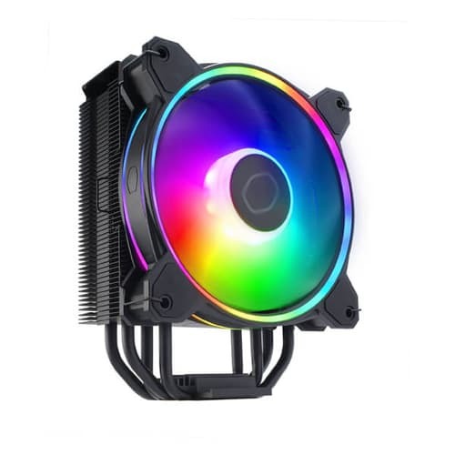 Cooler Master Hyper 212 Halo ARGB CPU Air Cooler (Black) – 120mm PWM Fan | 4 Heat Pipes