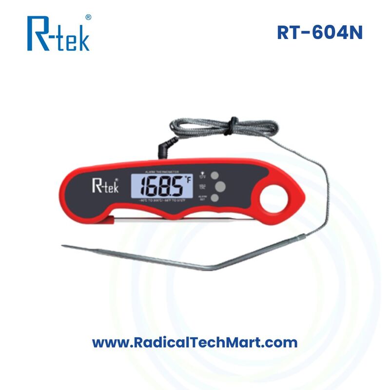 RT-604 N Digital Probe Thermometer – Dual Probe with High Temp Alarm
