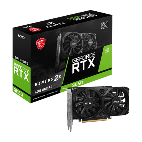 MSI GeForce RTX 3050 Ventus 2X OC 6GB GDDR6 Graphics Card – PCIe 4.0