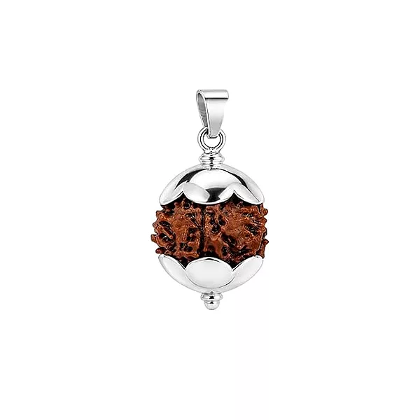 Rudraksha Pendant/Sterling Silver Caped Pendant