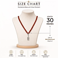 Rudraksha Mala With Sterling Silver Murugan Pendent/Dollar